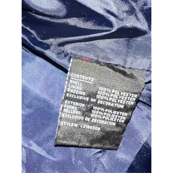 Infant London Fog Red/Navy Puffer Coat Baby Jacket Size 12 Months - Picture 4 of 5